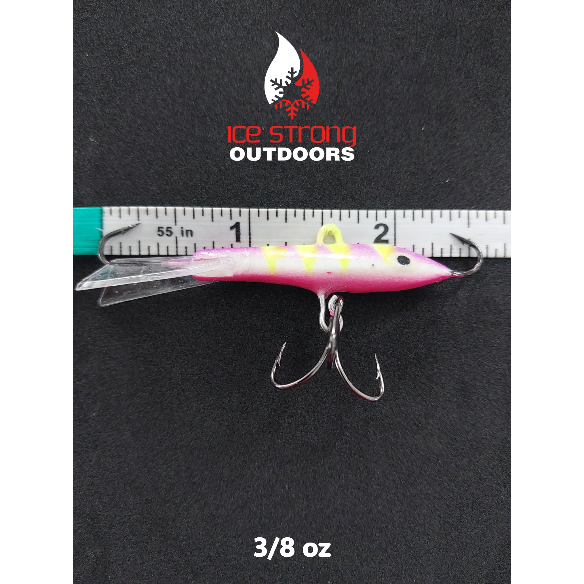 Ice Strong Outdoors - Glow Custom Bay Jiggers -  3/8 oz and 1/2 oz