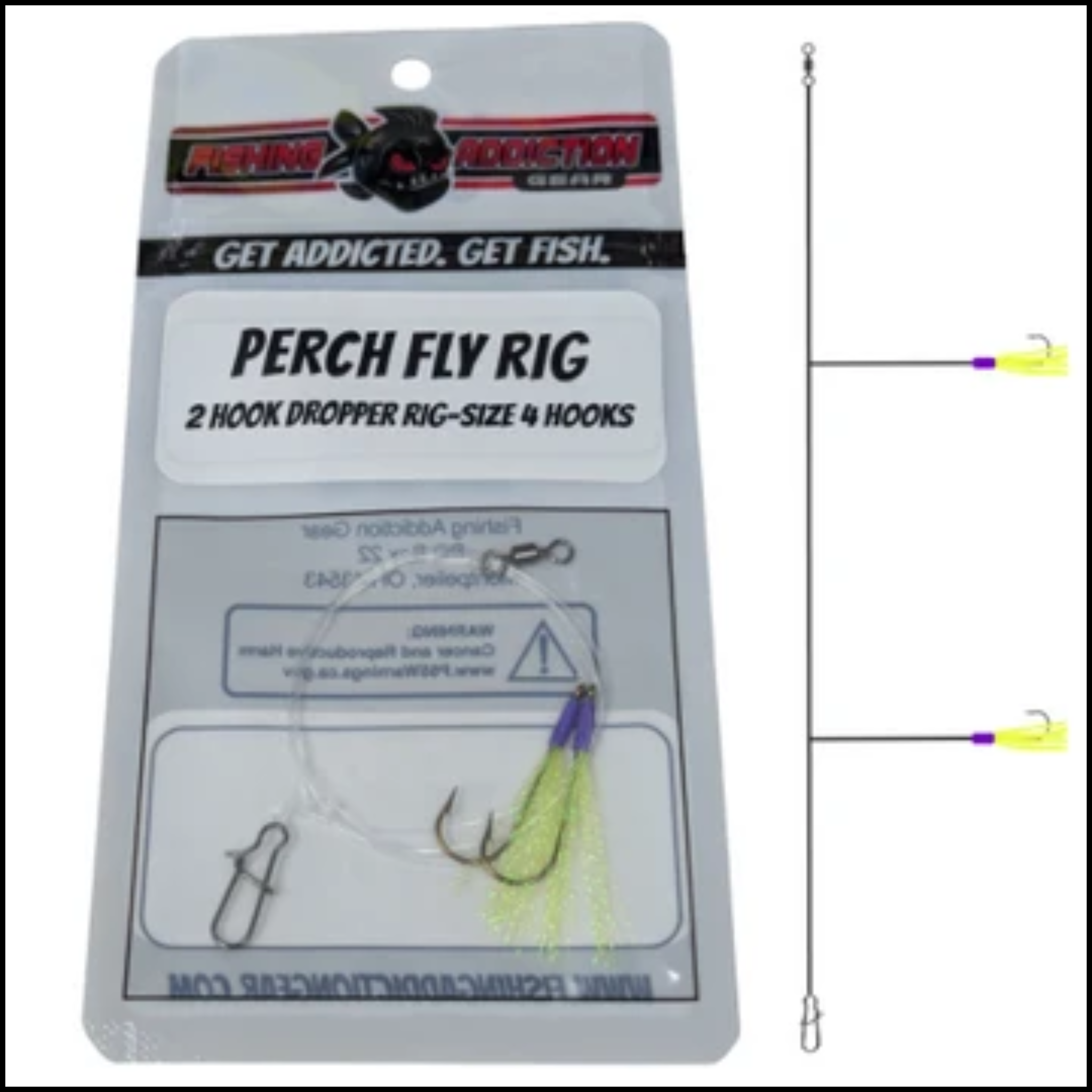 Fishing Addiction Perch Fly Rig Size 4