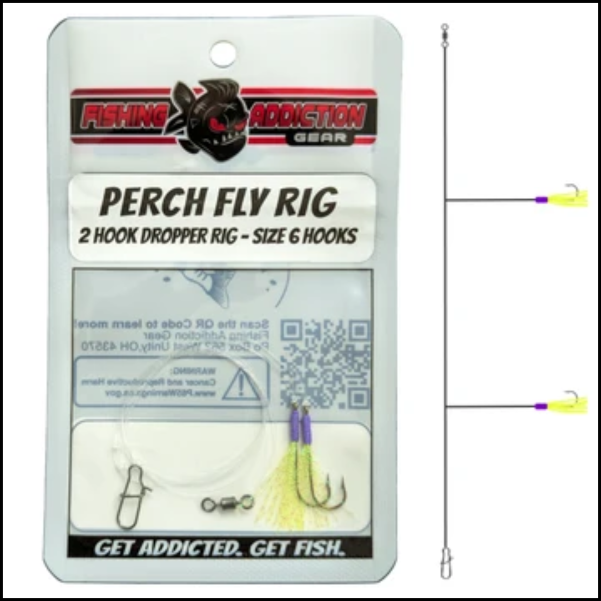Fishing Addiction Perch Fly Rig Size 6