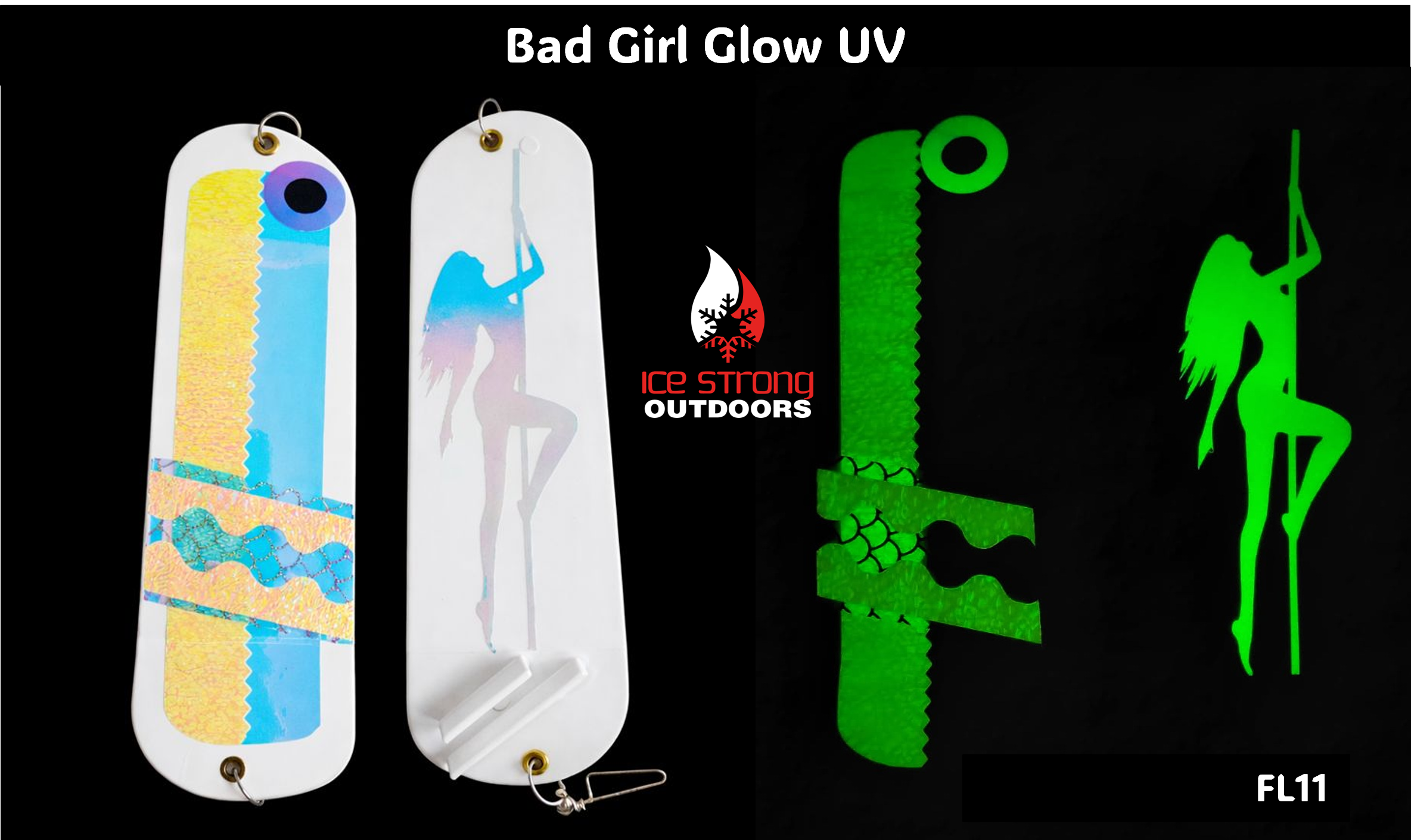 Ice Strong Outdoors - 8.5" Dual Fin Flasher Series - NEW 2026 Colors Released!