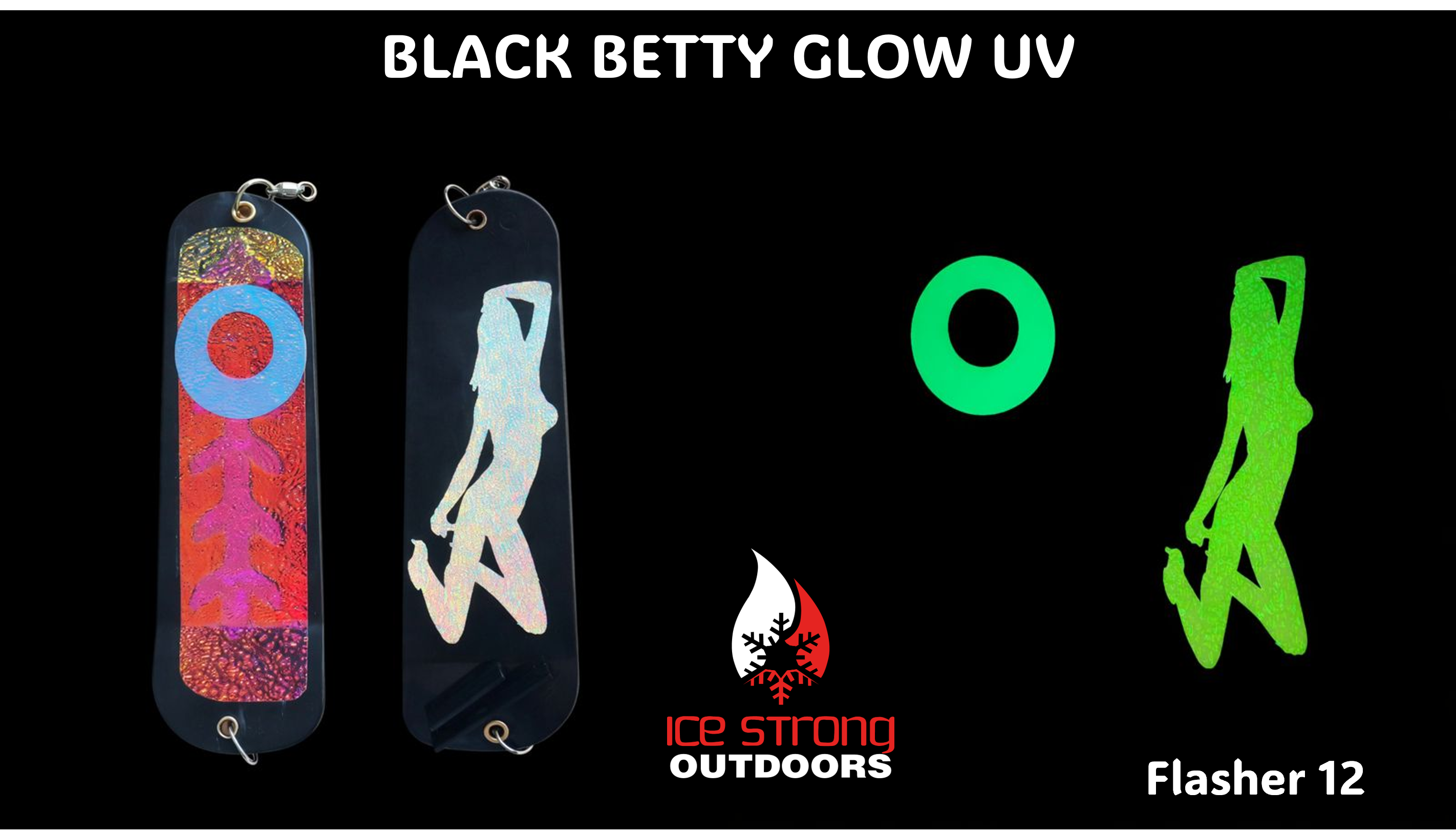 Ice Strong Outdoors - 8.5" Dual Fin Flasher Series - NEW 2026 Colors Released!