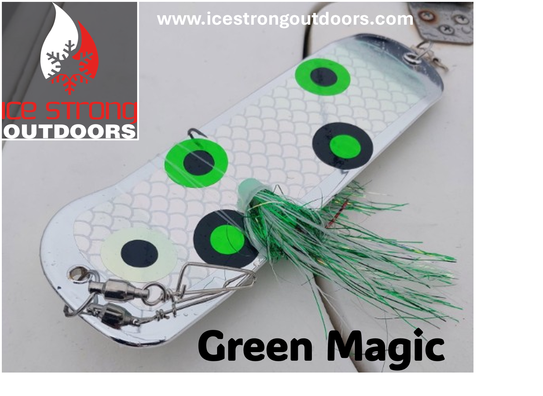 Ice Strong Outdoors - 8.5" Dual Fin Flasher Series - NEW 2026 Colors Released!