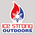 Ice Strong Outdoors Patriotic Die Cut Sticker 8"