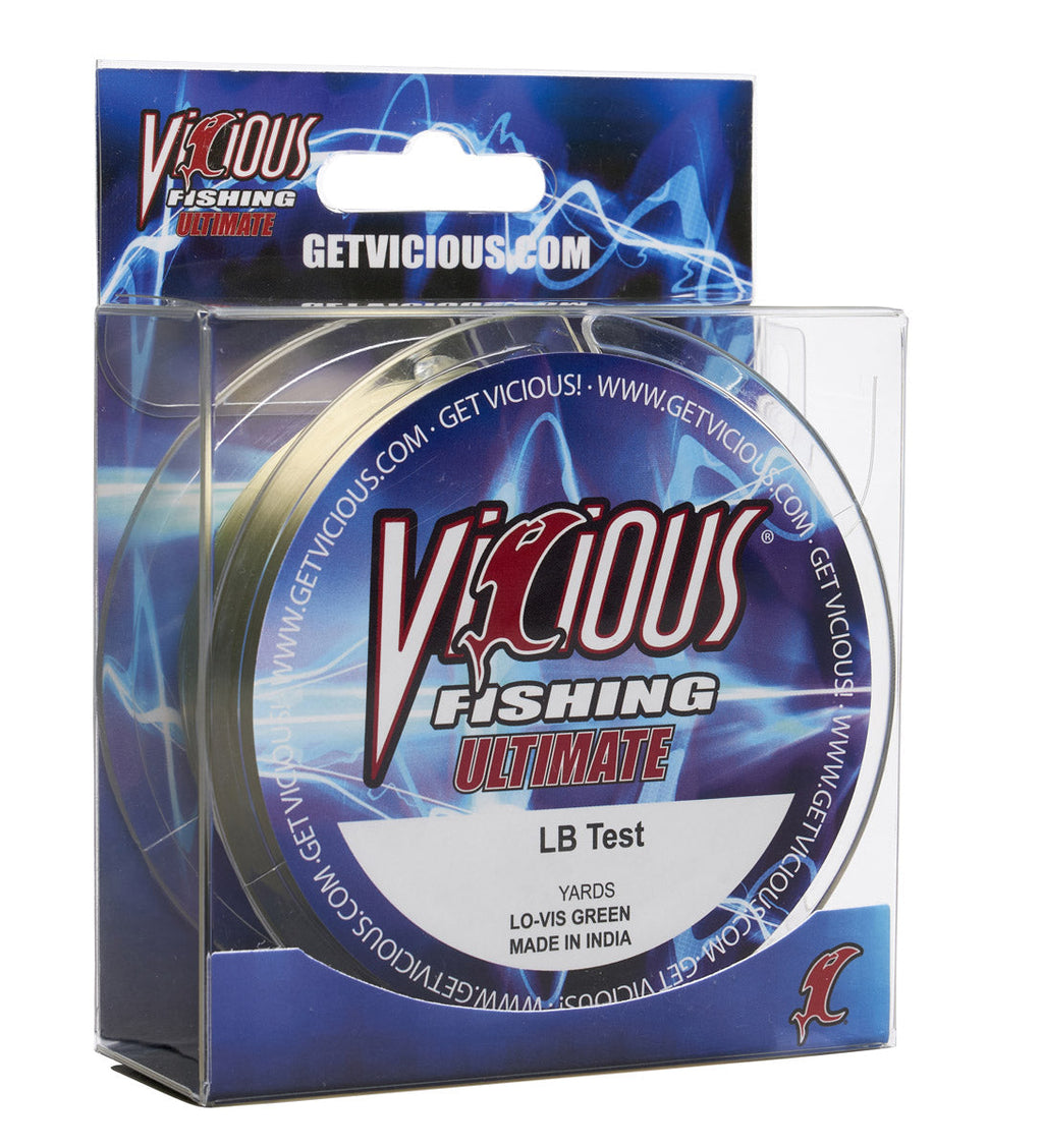 Vicious Ultimate Lo-Vis Green Mono - 12 Lb Test