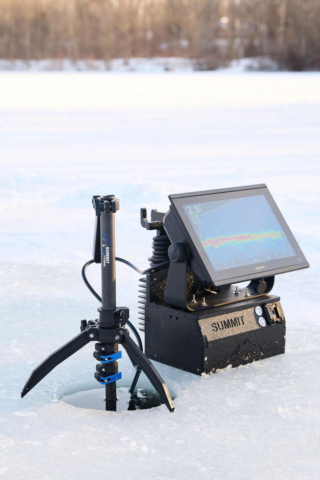 FFS Carbon Fiber Transducer Pole with Ice Mount Combo