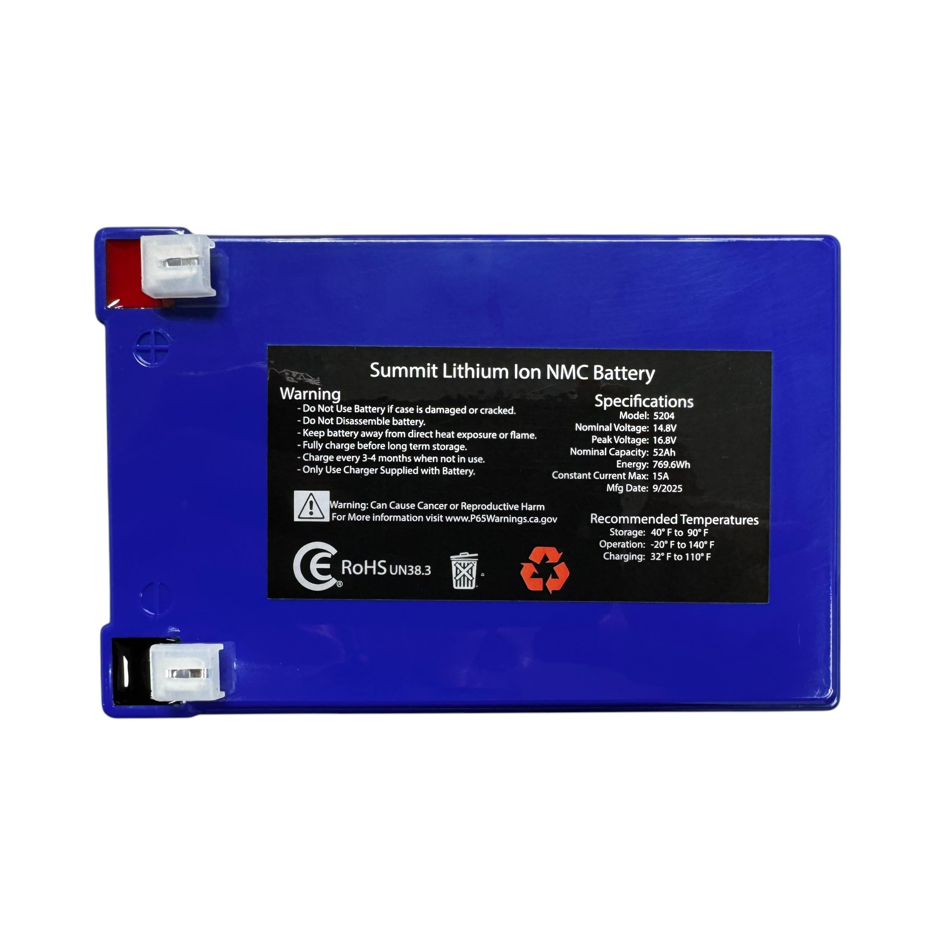 52AH NMC Lithium ION Battery With Charger and Bluetooth